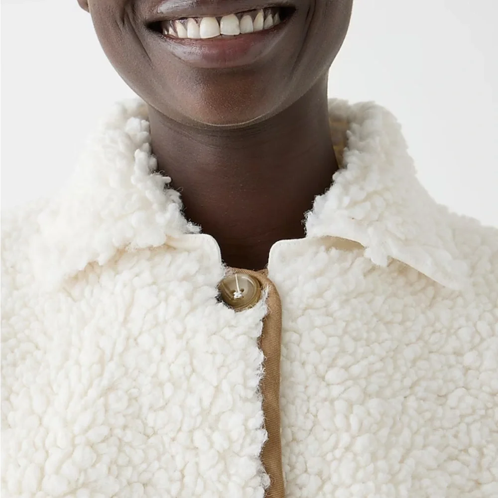 J.Crew LIKE NEW Faux Sherpa Barn Jacket NWOT 3X - Picture 3 of 13